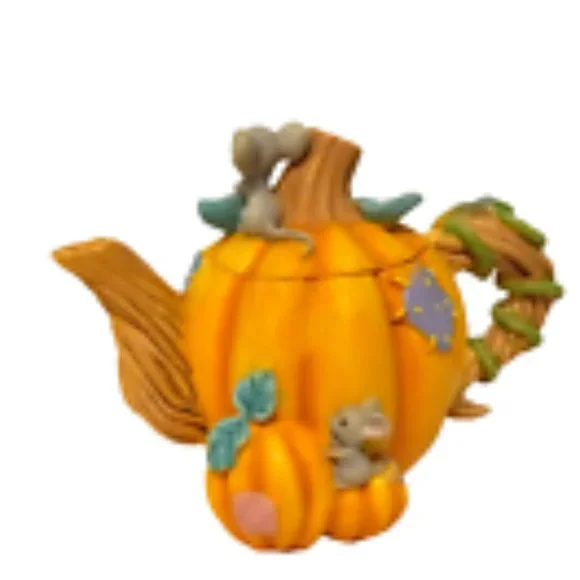 PRECIOUS MOMENTS By Enesco-October-Fall Seasonal Mini Teapot Item #608289 - Picture 2 of 11